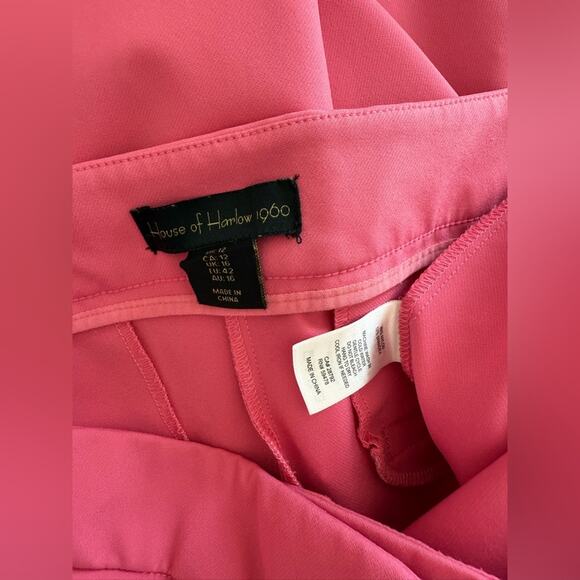 House of Harlow Pink Stretch Dress Pants Women’s Size 12 Slim Tapered Office - Picture 4 of 4